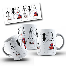 Diseños Tazas Plantilla Medico Sublimacion Png 