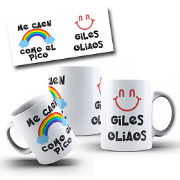 Diseños Tazas Plantilla Me caen como el pico giles oliaos chile Sublimacion Png