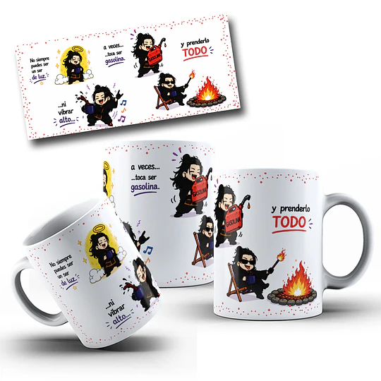 Diseños Tazas Plantilla No siempre puedes ser un ser de luz Sublimacion Png