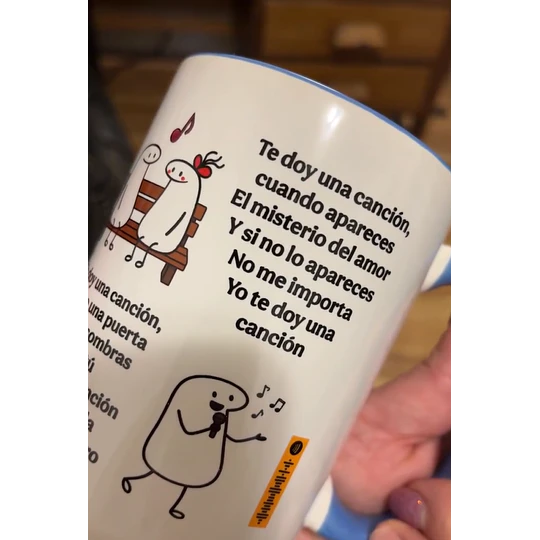 Diseños Tazas Plantillas Musical Te Doy una canción - Silvio Rodriguez Sublimacion Png