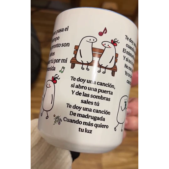 Diseños Tazas Plantillas Musical Te Doy una canción - Silvio Rodriguez Sublimacion Png