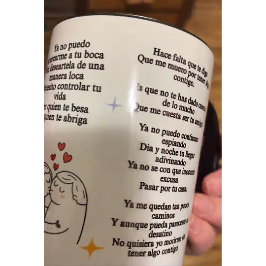 Diseños Tazas Plantillas Algo Contigo Vicentico Hace falta que te diga Que me muero por tener algo contigo Canción Sublimacion Png