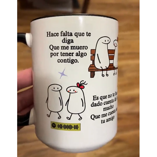 Diseños Tazas Plantillas Algo Contigo Vicentico Hace falta que te diga Que me muero por tener algo contigo Canción Sublimacion Png