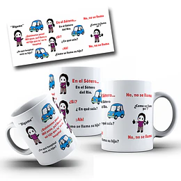 Diseños Tazas Plantillas El "Hospital Sótero del Río Meme Chileno Sublimacion Png