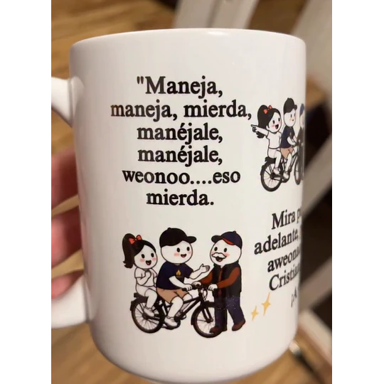Diseños Tazas Plantillas Maneja, maneja, mierda, manéjale Meme Chileno Sublimacion Png
