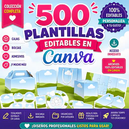 Plantillas de Diseño 500 Moldes Editables Archivos Canva