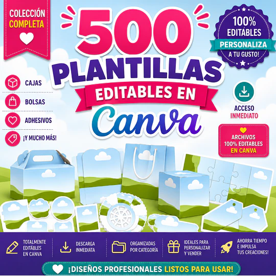 Plantillas de Diseño 500 Moldes Editables Archivos Canva