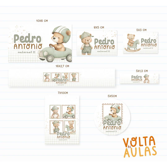 Plantillas de Diseño 12 Etiquetas Escolares Fofs Archivos PNG y Studio