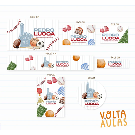 Plantillas de Diseño 12 Etiquetas Escolares Fofs Archivos PNG y Studio