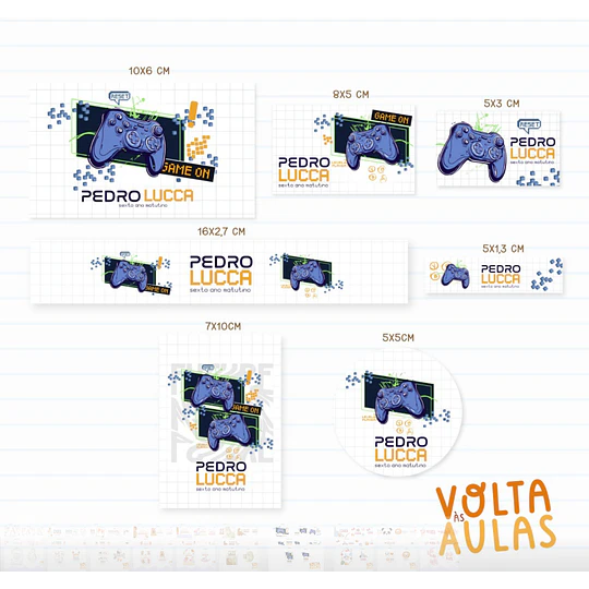 Plantillas de Diseño 12 Etiquetas Escolares Fofs Archivos PNG y Studio