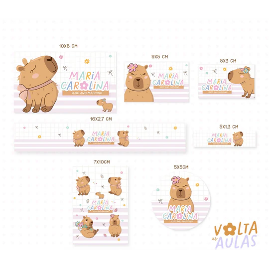 Plantillas de Diseño 12 Etiquetas Escolares Fofs Archivos PNG y Studio