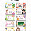 Plantillas de Diseño 30 Etiquetas Escolares Archivos Canva