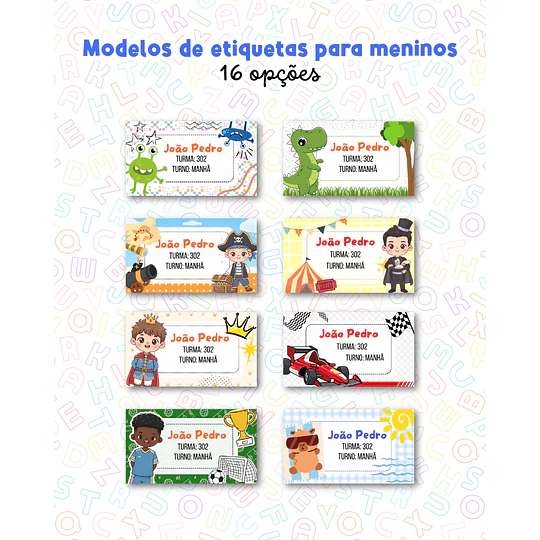 Plantillas de Diseño 30 Etiquetas Escolares Archivos Canva