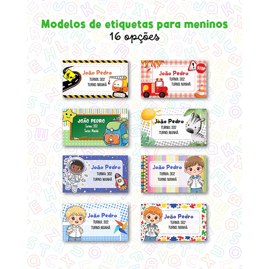 Plantillas de Diseño 30 Etiquetas Escolares Archivos Canva