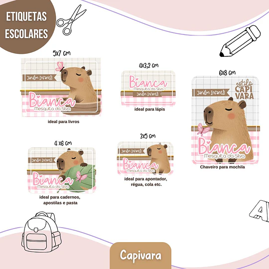 Plantillas de Diseño 41 Etiquetas Escolares Archivos Studio