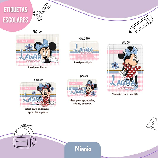 Plantillas de Diseño 41 Etiquetas Escolares Archivos Studio