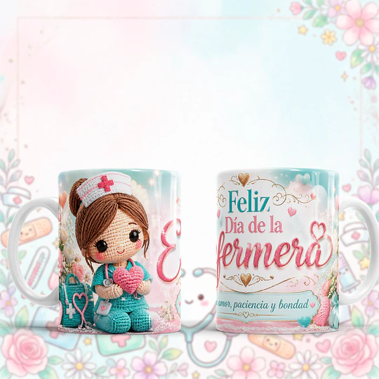 Plantillas de Diseño 10 Tazas Día de la Enfermera Archivos PNG