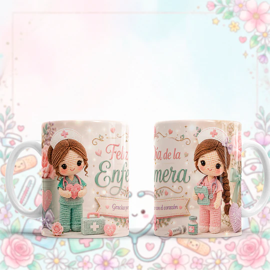 Plantillas de Diseño 10 Tazas Día de la Enfermera Archivos PNG