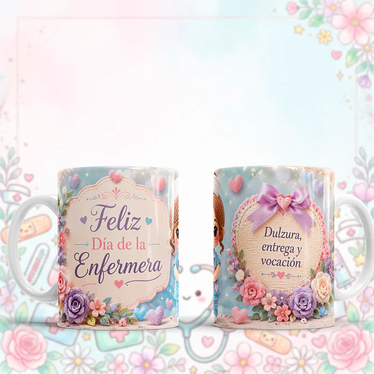 Plantillas de Diseño 10 Tazas Día de la Enfermera Archivos PNG