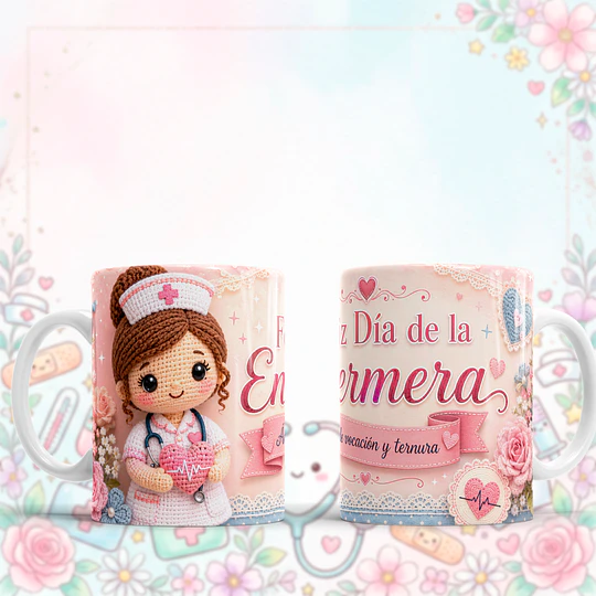 Plantillas de Diseño 10 Tazas Día de la Enfermera Archivos PNG