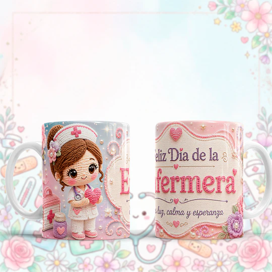 Plantillas de Diseño 10 Tazas Día de la Enfermera Archivos PNG