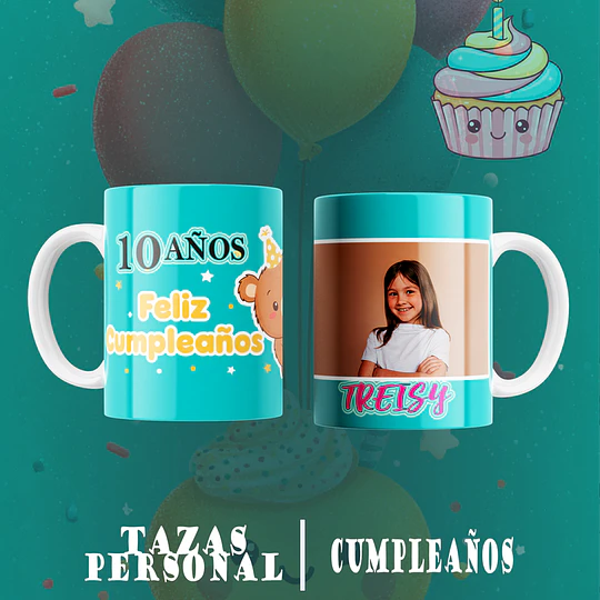 8 Plantillas de Diseño Tazas Cumpleaños Niños Archivos PNG