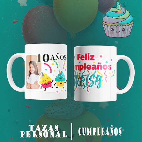 8 Plantillas de Diseño Tazas Cumpleaños Niños Archivos PNG