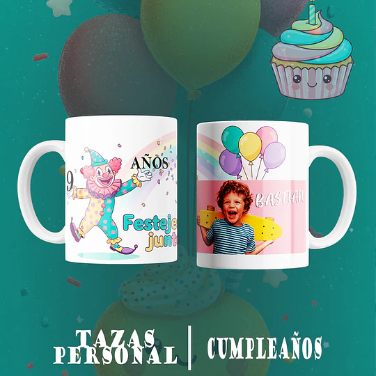 8 Plantillas de Diseño Tazas Cumpleaños Niños Archivos PNG