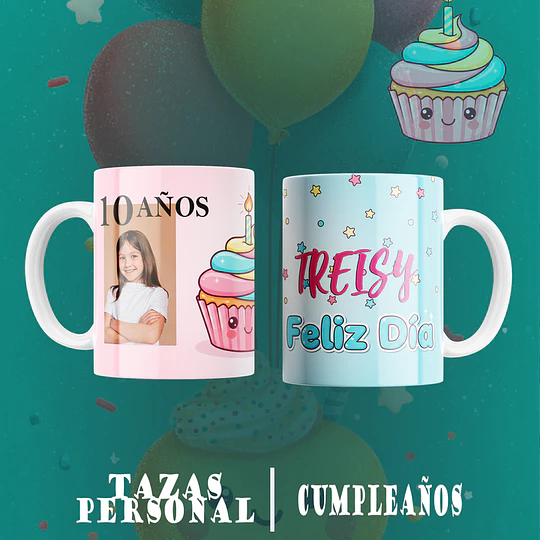 8 Plantillas de Diseño Tazas Cumpleaños Niños Archivos PNG