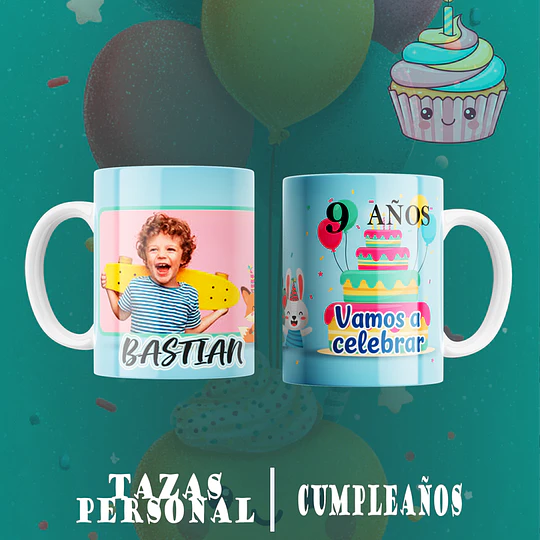8 Plantillas de Diseño Tazas Cumpleaños Niños Archivos PNG