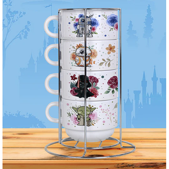 25 Plantillas de Diseño Tazas Apilables Archivos PNG