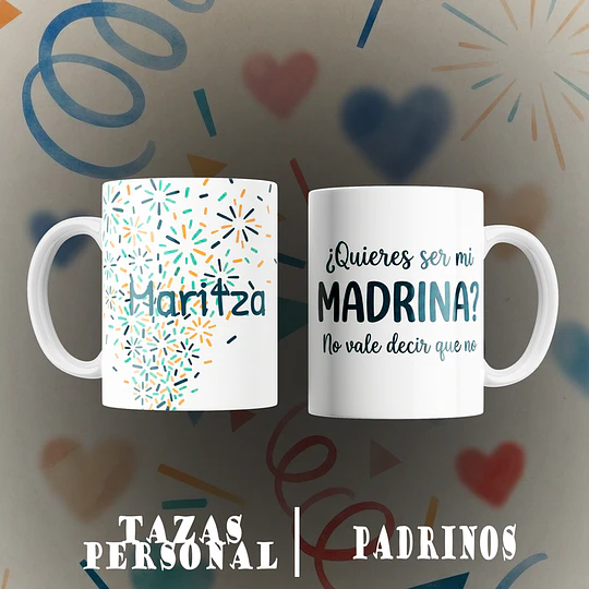 12 Plantillas de Diseño Tazas Padrinos Archivos Editables PSD y PNG
