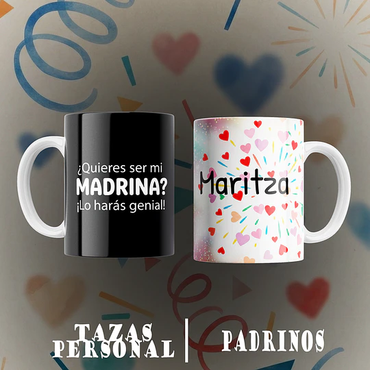 12 Plantillas de Diseño Tazas Padrinos Archivos Editables PSD y PNG