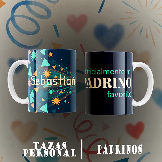 12 Plantillas de Diseño Tazas Padrinos Archivos Editables PSD y PNG