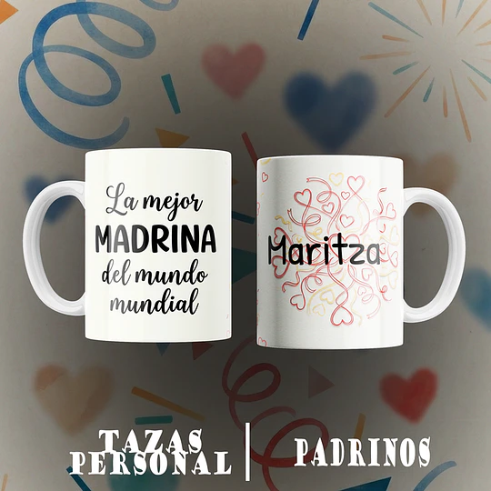 12 Plantillas de Diseño Tazas Padrinos Archivos Editables PSD y PNG