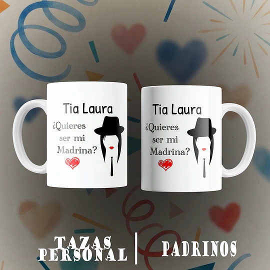 12 Plantillas de Diseño Tazas Padrinos Archivos Editables PSD y PNG