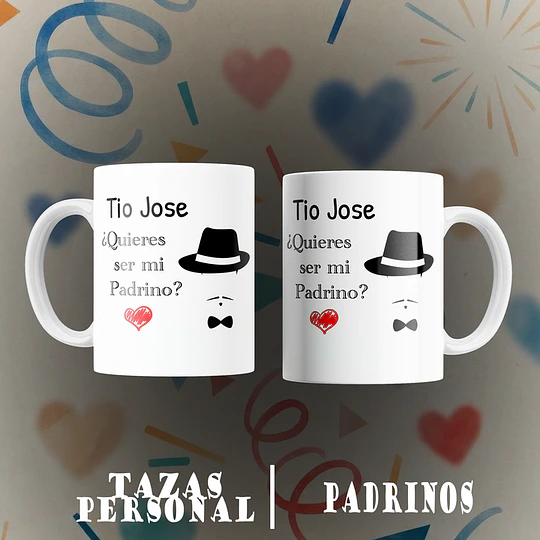 12 Plantillas de Diseño Tazas Padrinos Archivos Editables PSD y PNG
