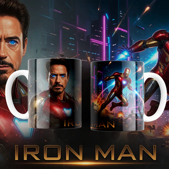 8 Plantillas de Diseño Tazas Marvel Superhéroes Archivos PNG