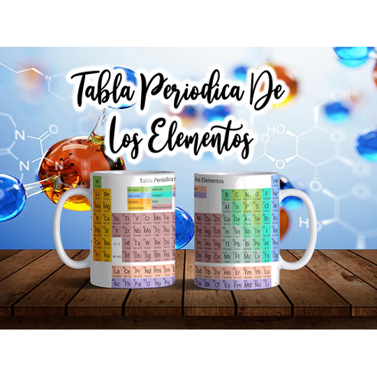 4 Plantillas de Diseño Tazas Tabla Periódica Archivos Editables CDR y PNG