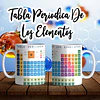 4 Plantillas de Diseño Tazas Tabla Periódica Archivos Editables CDR y PNG