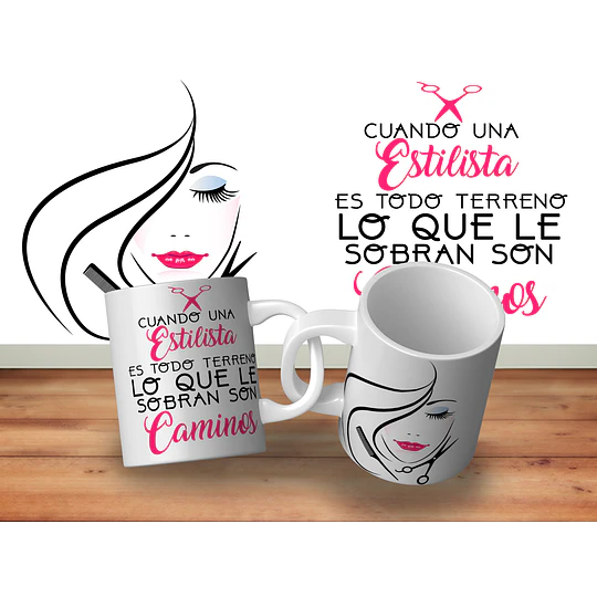 4 Plantillas de Diseño Tazas Estilista Archivos Editable PSD y PNG