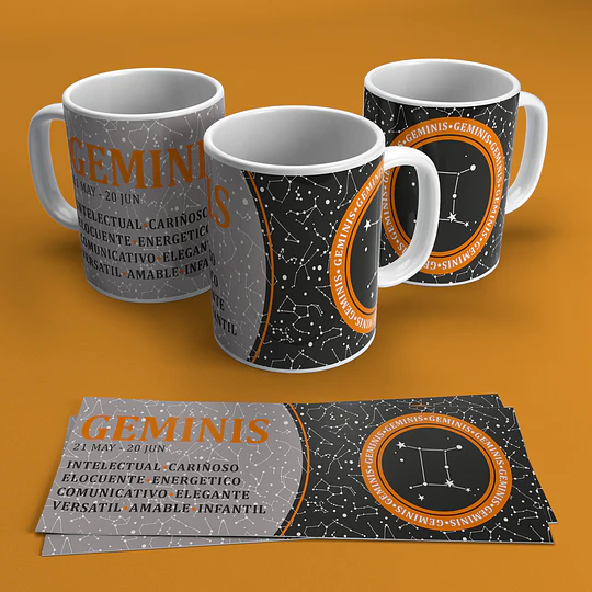 12 Plantillas de Diseño Tazas Zodíaco Archivos PNG