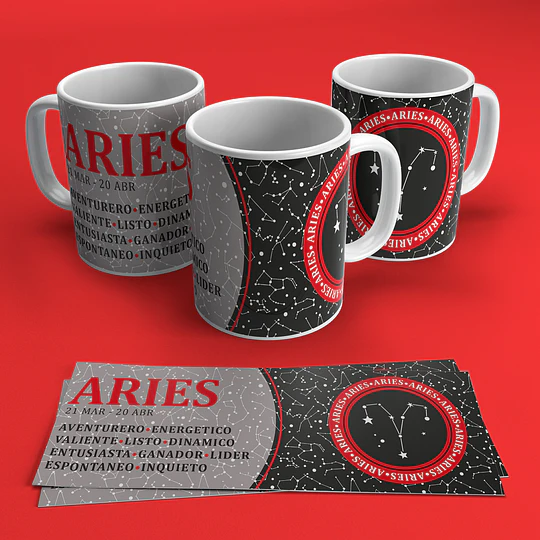 12 Plantillas de Diseño Tazas Zodíaco Archivos PNG