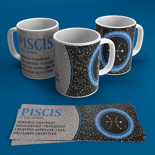 12 Plantillas de Diseño Tazas Zodíaco Archivos PNG