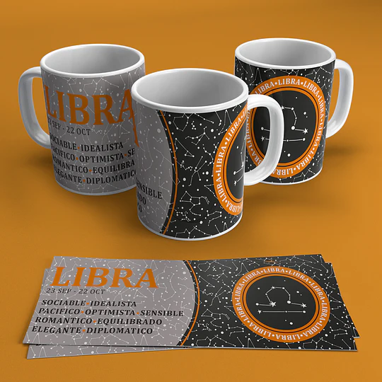 12 Plantillas de Diseño Tazas Zodíaco Archivos PNG