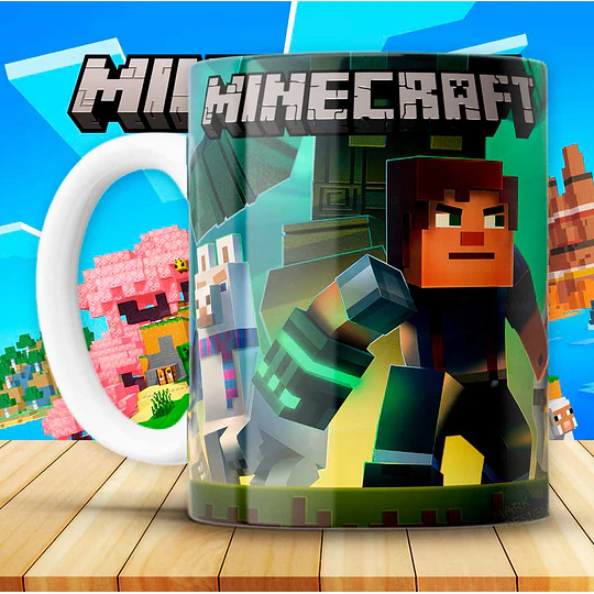 15 Plantillas de Diseño Tazas Minecraft Archivos PNG