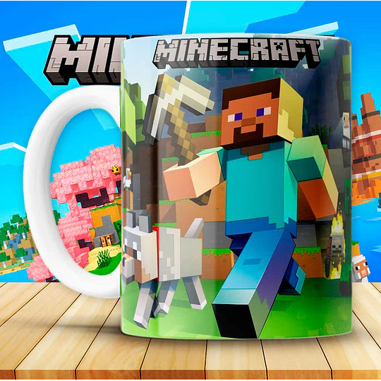 15 Plantillas de Diseño Tazas Minecraft Archivos PNG