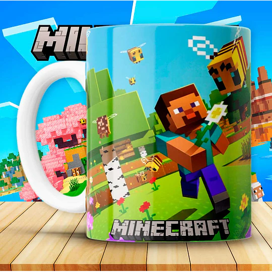 15 Plantillas de Diseño Tazas Minecraft Archivos PNG