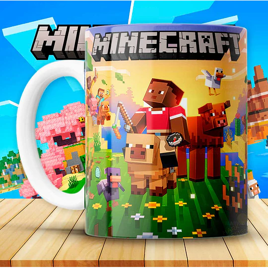 15 Plantillas de Diseño Tazas Minecraft Archivos PNG
