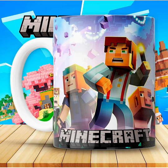 15 Plantillas de Diseño Tazas Minecraft Archivos PNG